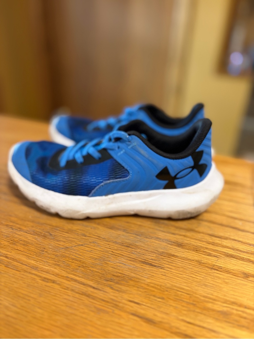 Under Armour Kids Blue and Black Athletic Sneakers